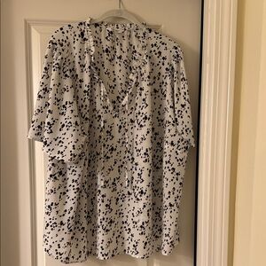 Nine West Black and White Blouse